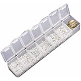 BEADNOVA Silver Plated Open Jump Ring 3mm 4mm 5mm 6mm 7mm 8mm 2000pcs Box Set with Free Jump Ring Open Tool (2000pcs Box Set)