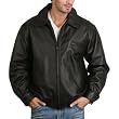 BGSD Men's Cowhide Leather Bomber Jacket in Black or Brown