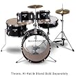 Hohner Rockwood Jr Drum Set - Black Finish 5 Piece Jr Drum Set