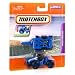 Matchbox Mega Tractor - Die Cast w trailer - BLUE real working parts approximately 1:55 scale