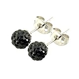 Tresor Paris 'Breel' Black Crystal Earrings