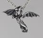 Sterling Silver Small Dragon Pendant Necklace He's So Cute! [Jewelry]