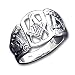 Sterling Silver Antiqued Masonic Ring