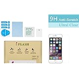 iFlash&reg; Premium Tempered Glass Screen Protector: Crystal Clear & Bubble Free 0.3mm thickness edition - For Apple iPhone 6 4.7" Model - Retail Packaging