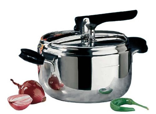 Pentola a pressione Lagostina Mia 5 litri con cestello cottura a vapore man.nero Pentola a pressione Lagostina Mia 5 litri con cestello cottura a vapore man.nero