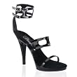 4 1/2 Inch Sexy Evening Shoe High Heel Stiletto Heel Black Sandal Shoe