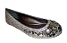 Coach Denisse Lurex Canvas Rhinestone Flat Silver Slipon Shoes 9.5