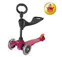 Mini Micro 3in1 Scooter Pink with Seat and O-Bar Handle