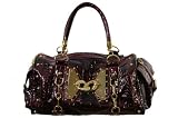 Designer look faux patent leather bag with chain link detail and detachable strap in deep red or deep purple. Get the designer look at a fraction of the price! £44.99 + free UK P&P !