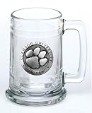 Clemson Tigers Glass Stein (Beverage Mug) 15 oz - NCAA College Athletics