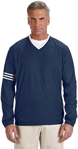 adidas Golf Men's climalite Colorblock V-Neck Wind Shirt
