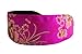 Luxurious Silk Brocade, Golden Flowers, Blue Leaves Over Fuchsia, Soft Headband