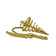 Gold Plated Corkscrew Metal Pendulum with Chain, Divination Tool
