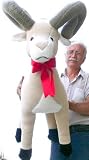 BIG 3-FEET-TALL LIFESIZE STUFFED RAM- 30" WIDE JUMBO GIANT BIG PLUSH FUN - Firm Bendable Legs and Great Curly Horns on the Head! - AMERICAN MADE IN THE USA AMERICA