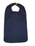 Waterproof Terry Cloth Adult Bib w/ Velcro Closure (Dark Blue - 16