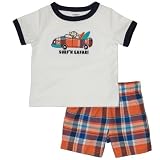Carters Boys 2T-4T Surf'n Safari Plaid Short Set