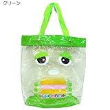 ひらけ!ポンキッキ《ガチャピン ムック》ビニールプールバッグ2012☆キャラクターグッズ（透明トートバッグ）通販☆/【グリーン】