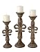 Pack of 6 Old World Fleur de Lis Candle Stand Holders