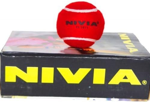 Nivia Heavy Tennis Ball Cricket Ball (Pack of 6)