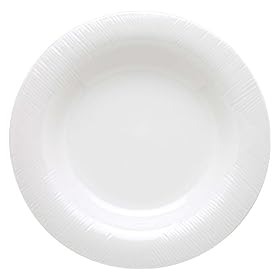 Dansk Edesia White Individual Rimmed Pasta Bowl by Dansk