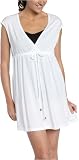 Speedo Women's Bondi Beach Tie Front Dress Cover-Up,White,Small