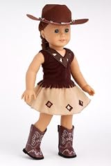 Cowgirl - 4 piece outfit includes cowgirl hat, skirt, top and cowgirl boots - American Girl Doll Clothes