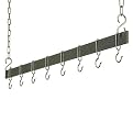 Rogar 54" Hanging Bar Rack- Hammered Steel/ Chrome