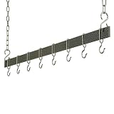 Rogar 48 Hanging Bar Rack - Hammered Steel/ Chrome