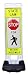 Crosswalk Safety Sign-State Law Stop for Pedestrians, Plastic Vertical Panel Barricade, Rubber Base, Right of Way Signage