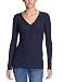 TOM TAILOR Denim Damen Shirt/ Langarmshirt 10187250971/ruff henley longlseeve, Gr. 34 (XS), Blau (6187)
