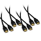 Nyrius NWHD300 High Speed HDMI 1.4 Cable (6 Feet) Supports 3D, Ethernet, and Audio Return for HDTV, Projector, Blu-ray DVD, XBOX360, PS3, Satellite/Digital TV Set-top-box – Bonus Pack of 8