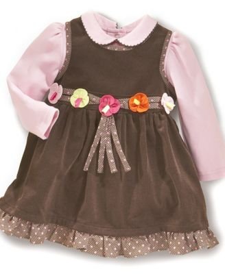 Sweet Heart Rose Baby Girl Corduroy Jumper