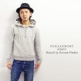 (フルカウント)FULLCOUNT レースアップスウェットパーカーの画像