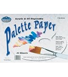Disposable Palette Paper 8-1/4X11-1/5 40 Sheets/Pad - For Acrylic & Oil