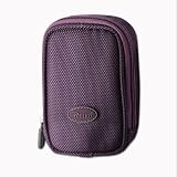 Nylon Pouch Protective Carrying Camera / Electronics / PDA / GPS / Cell Mobile Phone Case for Canon PowerShot SX200 S95 SX210IS Fuji Film Finepix F300EXR Nikon COOLPIX L22 S8100 Panasonic Lumix DMC-ZS7 DMC-FH20 Sony Cyber-shot DSC-H55 - PURPLE
