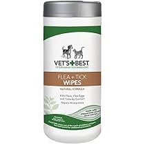 Vet's Best Flea and Tick Wipes for Dogs & Cats, 6x8 in, 50 Wipes
