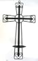 Wall Cross Candle Holder Metal Religious Gift Church