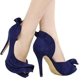 Bardor4 Ruffle D'Orsay Pump BLUE