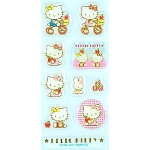 Cute Japanese Hello Kitty III Stickers (Embossing