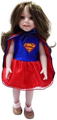 Thsenris Super Girl Hero Clothes Fits 18 Inch Doll (Cloak+ Dress)