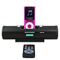 EAR 2386 BLACK DOCKING STATION SPEAKER FOR IPOD AND IPHONE 3G 3GS / UNIQUE DESIGN / QUALITY SOUND / REMOTE CONTROL