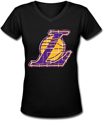 LHQ strong women's Los Angeles Lakers logo women's t shirt Black XXL