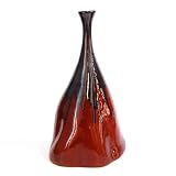 Handmade Decorative Ceramic Flower Vase / Table Sculpture With Graceful Neck Abstract Style