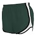 Hunter Green and White jersey white side stripe sport velocity shorts elastic waist