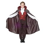 ハロウィン コスプレ メンズ ヴァンパイア 吸血鬼 ドラキュラ 衣装 牙 血のり付き