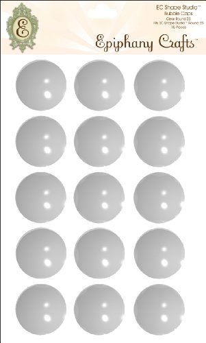 Epiphany Crafts Ephiphany Crafts Clear Bubble Caps-Round, 25, 15-Pack