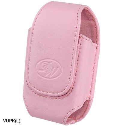 Pink Leather Vertical Pouch Carry Case Big Magnetic Closing Flap Belt Clip for BlackBerry 8220 8230 Pearl Flip, 8100