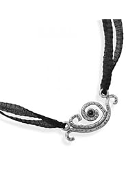 MMA Silver - 18 inch Organza Necklace with Black Onyx Pendant