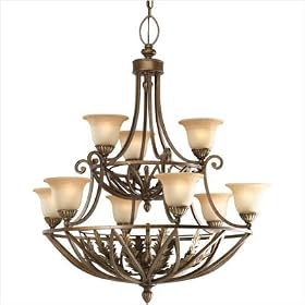 Progress Lighting Bellano Ceiling Chandelier P4021-120 Gilded Truffle by Progress Lighting