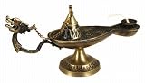 Vintage Style Brass Feng Shui Oil Lamp